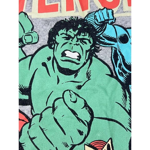 Marvel Avengers Graphic Tee Gray XL Cotton Blend Comic Novelty Print Casual - Picture 12 of 16